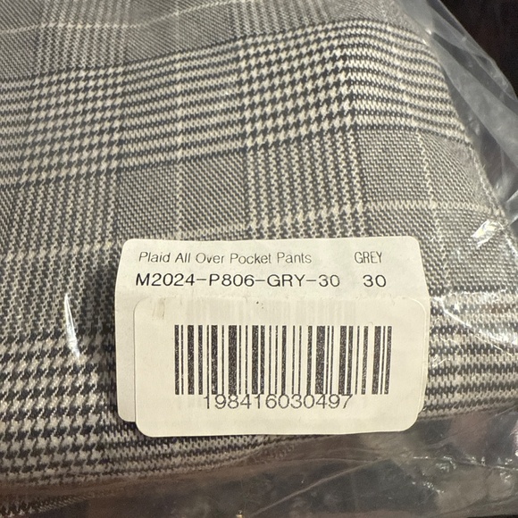 New with tags: PLAID ALL OVER POCKET PANTS - Picture 5 of 5